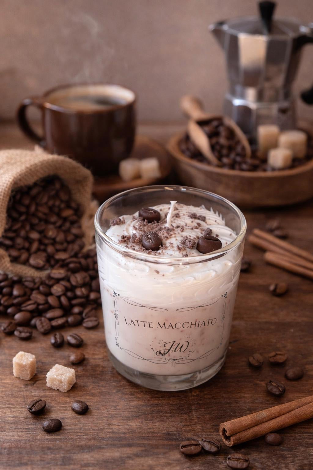 Latte Macchiato Duftkerze – Kaffeegenuss für dein Zuhause ☕🕯️