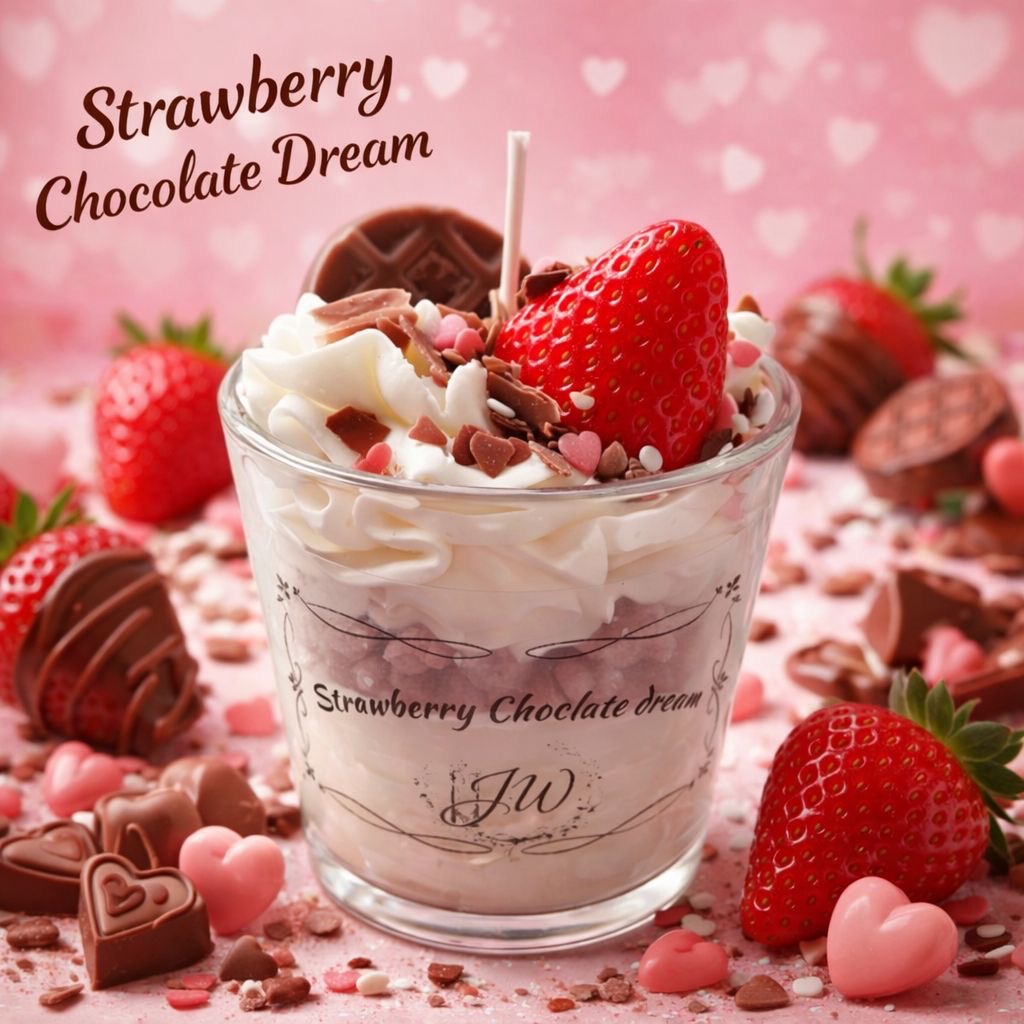 Strawberry Chocolate Dream – Duftkerze zum Verlieben